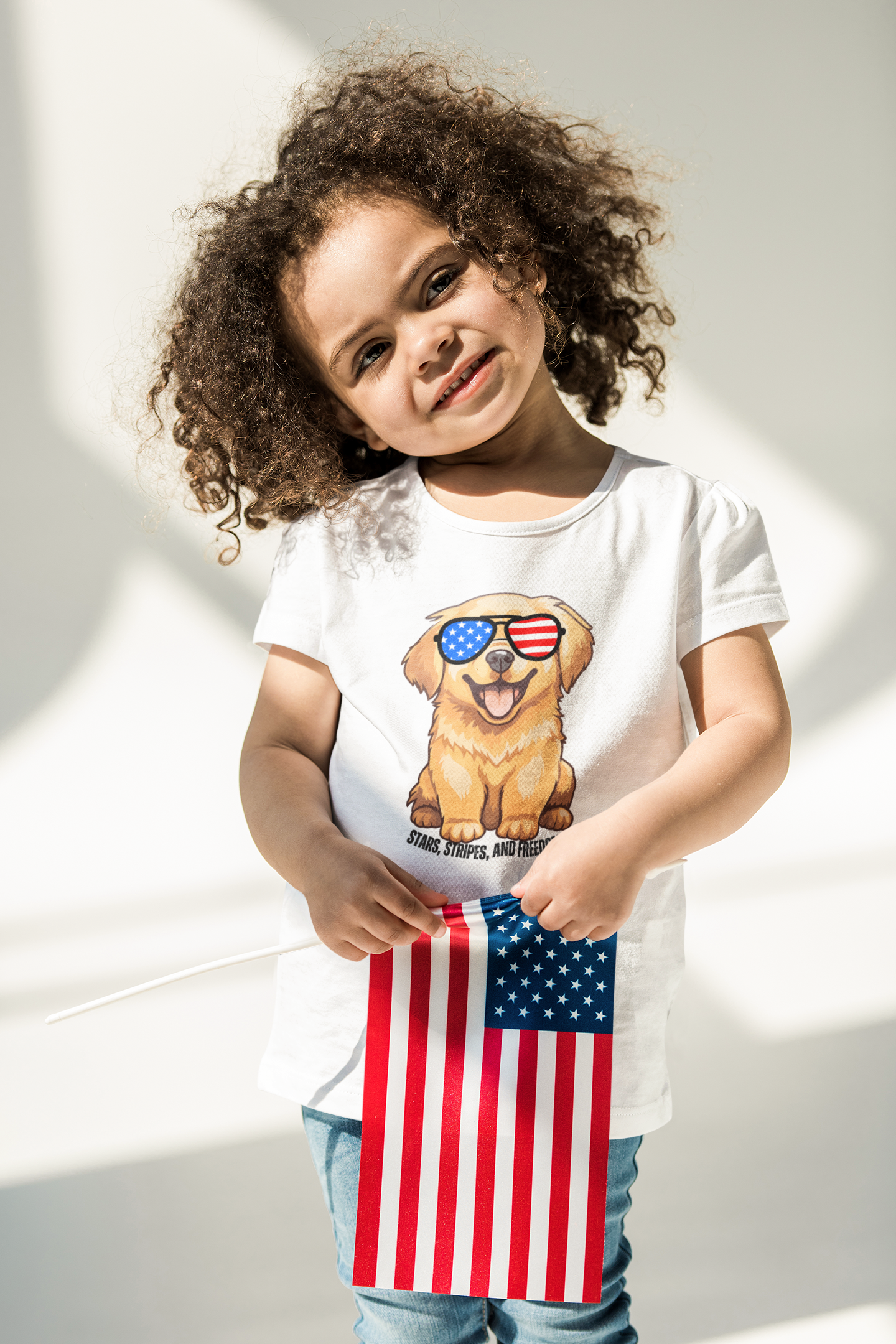 July 4, Golden Retrievers - Youth Midweight Tee